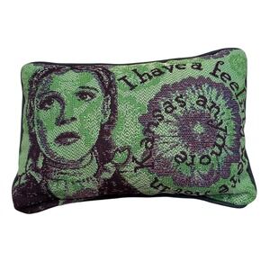 Wizard of Oz Themed Dorothy Not in Kansas Anymore Tapestry Throw Pillow 11x7.5"